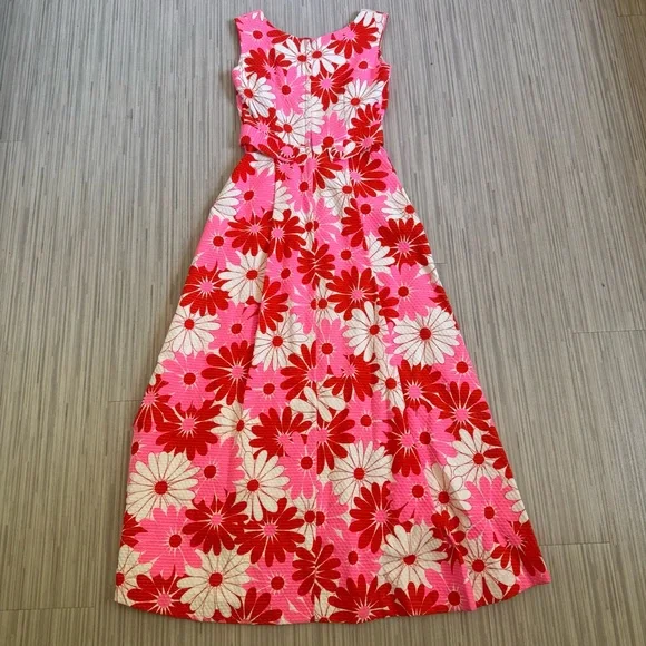 Stunning Hawaii Nei Vintage Hawaiian Daisy Maxi Dress size 2 - Picture 5 of 6